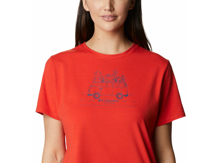 Playera Columbia Sun Trek Naranja para Mujer