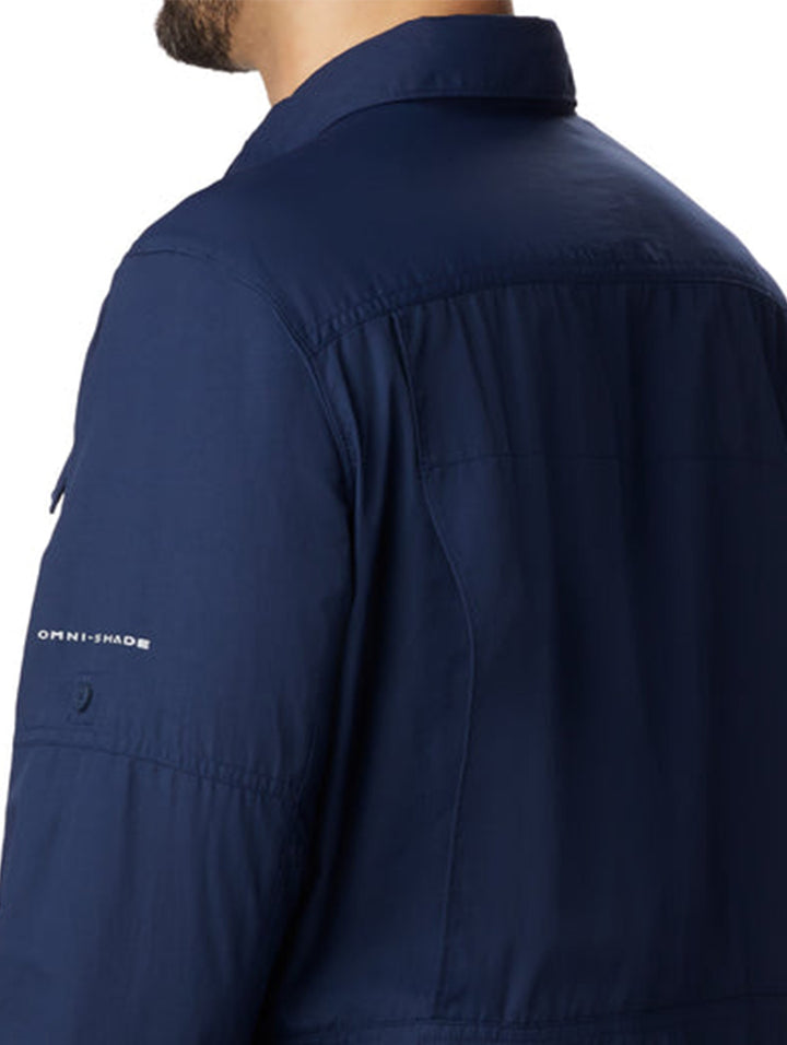 Camisa Columbia Silver Ridge Manga Larga Azul Marino para Hombre