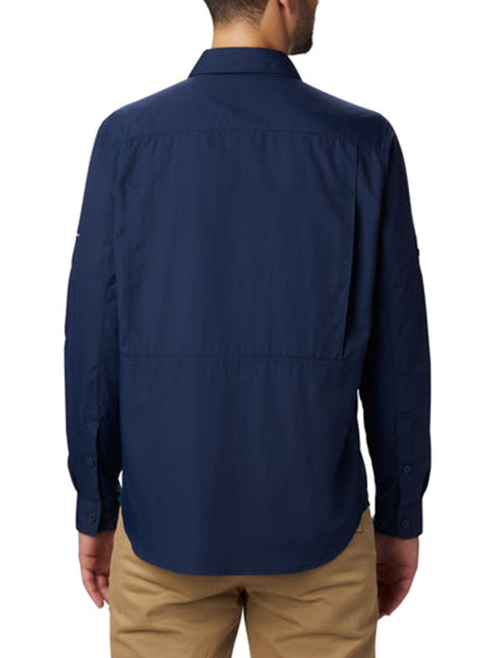 Camisa Columbia Silver Ridge Manga Larga Azul Marino para Hombre