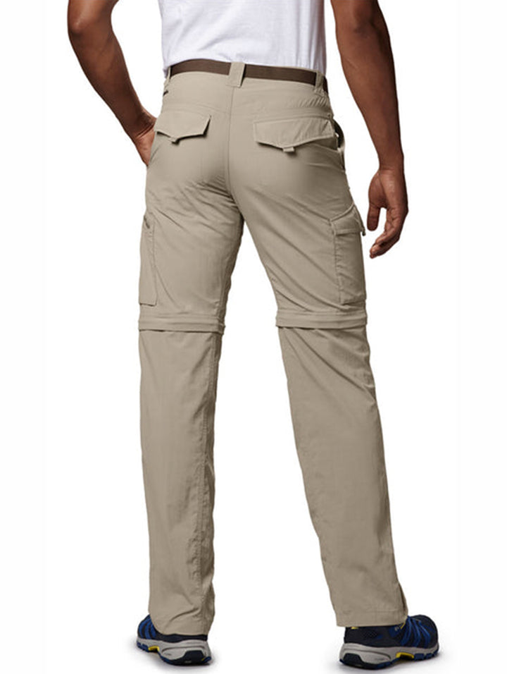 Pantalón Columbia Silver Ridge Convertible en color Fossil, diseño deportivo para hombre con bolsillos laterales.