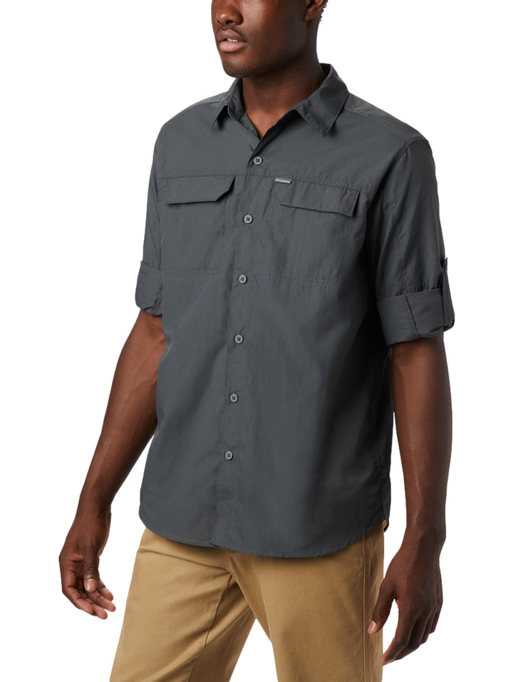 Camisa Columbia Silver Ridge 2.0 Manga Larga Color Gris