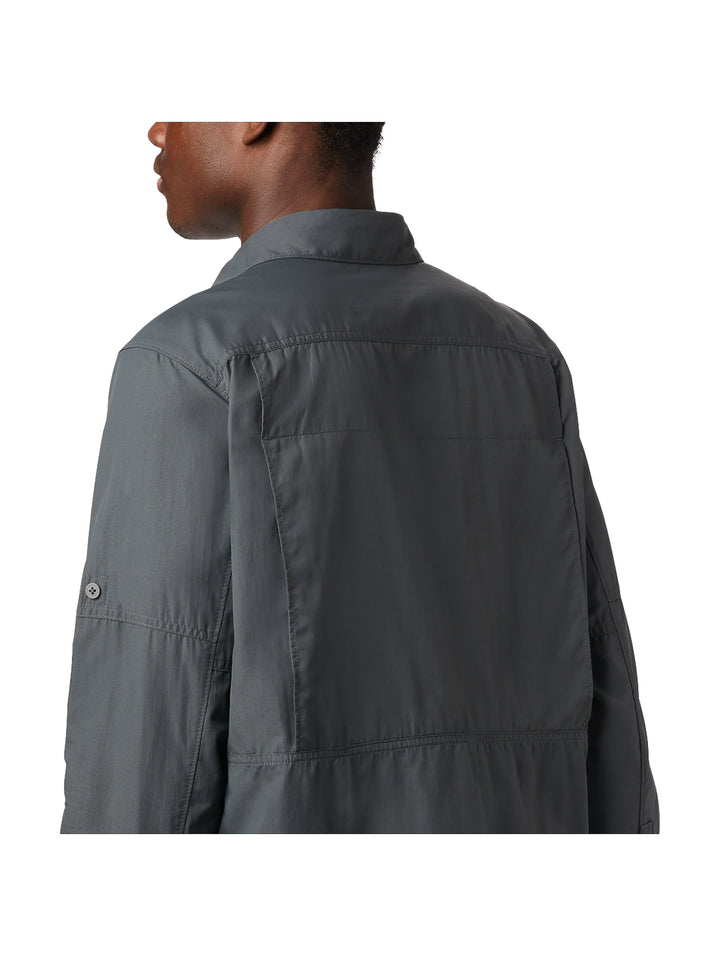 Camisa Columbia Silver Ridge 2.0 Manga Larga Color Gris