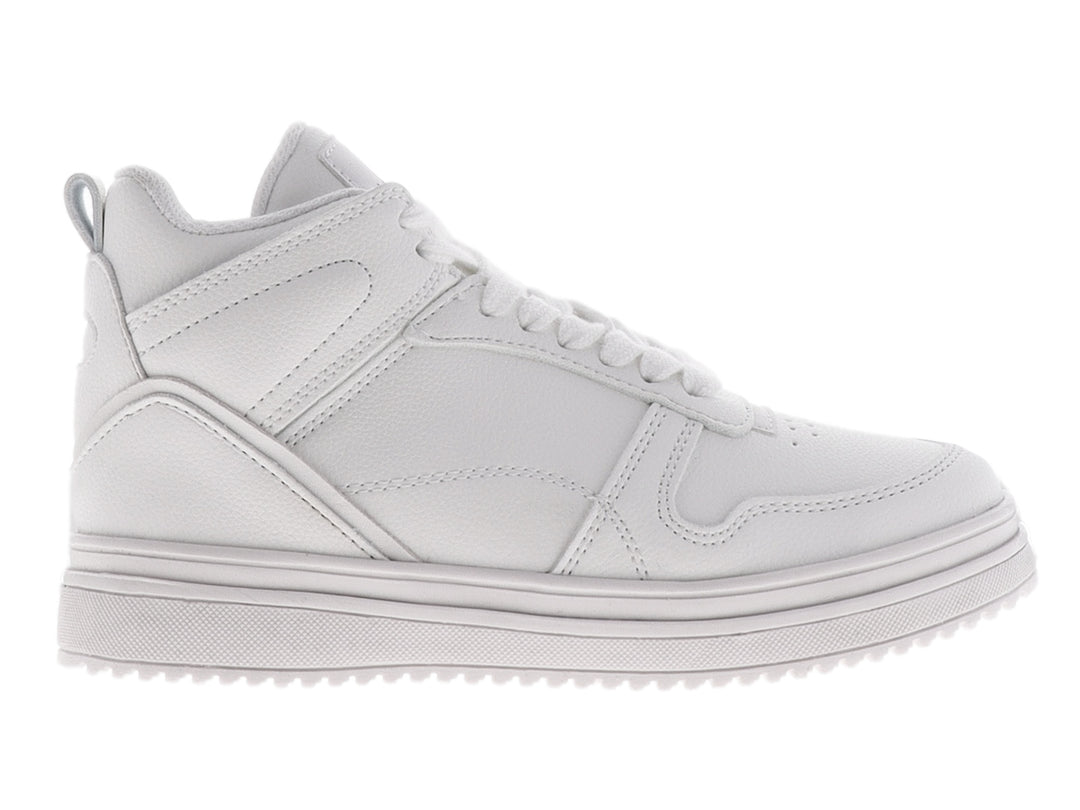 Tenis blancos para niño marca Chabelo con cordones y suela gruesa.