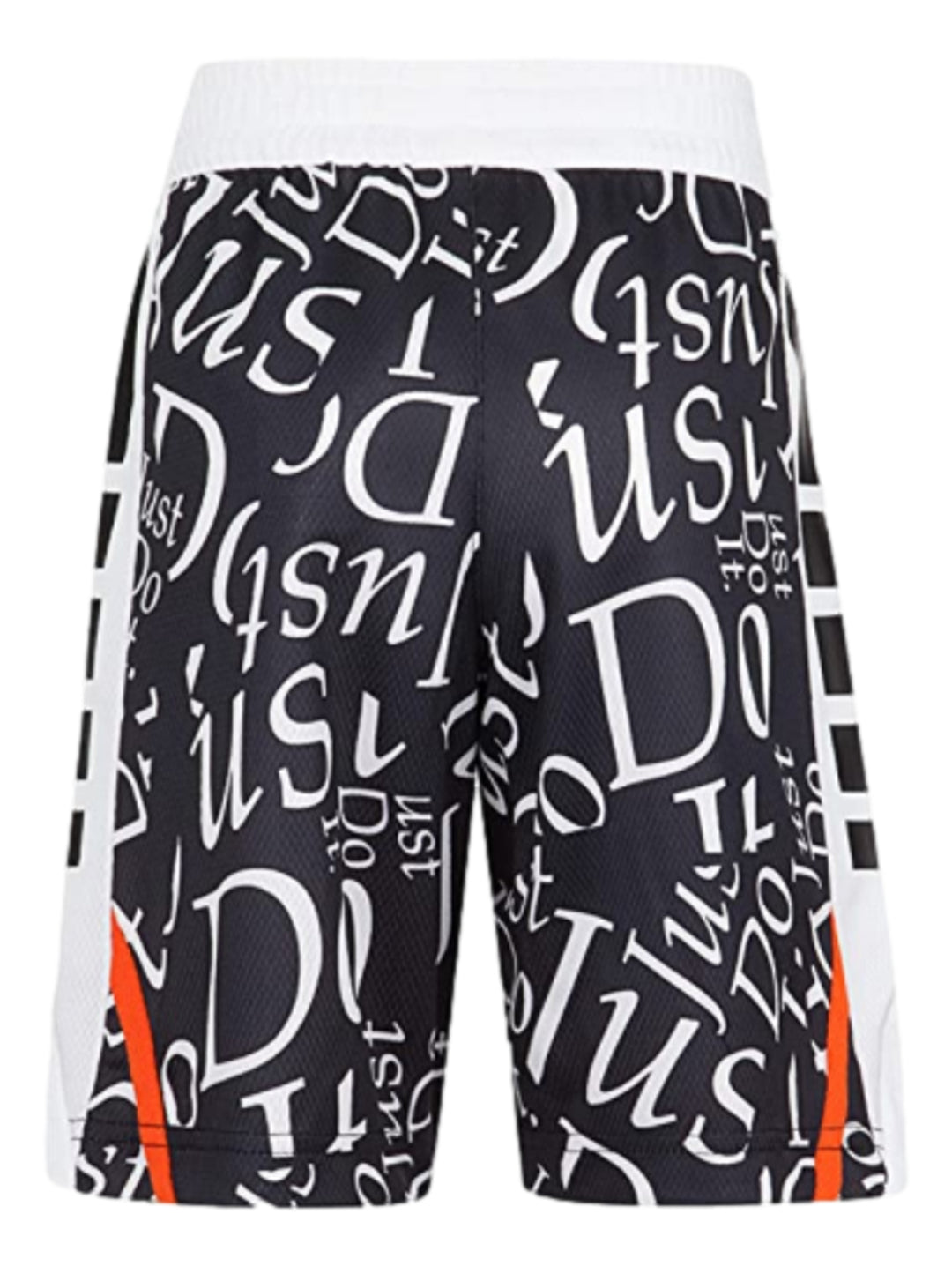 Shorts deportivos Nike color negro con estampado blanco de texto &