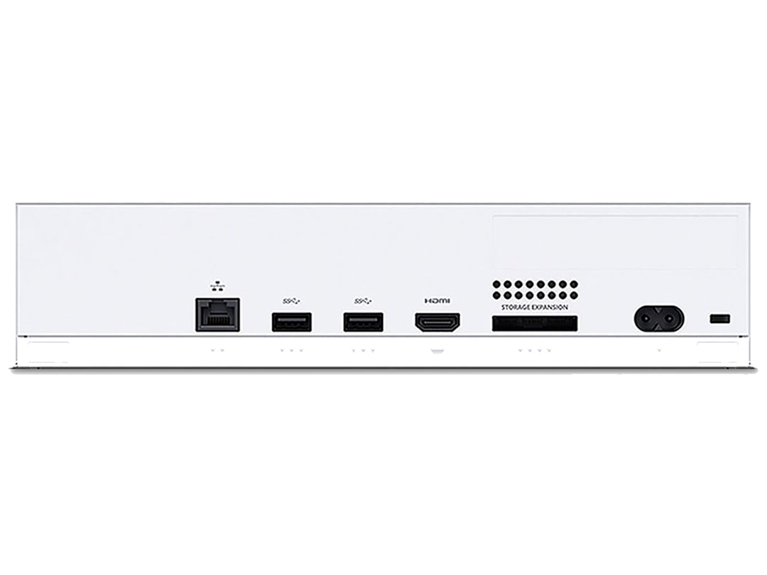 Consola Xbox Series S blanca con su control inalámbrico sobre fondo blanco.