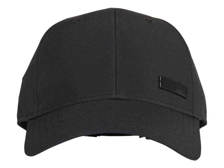 Gorra de béisbol Adidas en color negro con visera curva y detalle de logo lateral.
