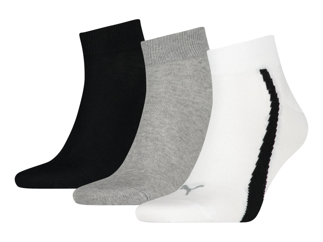 Calcetines PUMA Lifestyle Quarter Blanco y Gris para Hombre