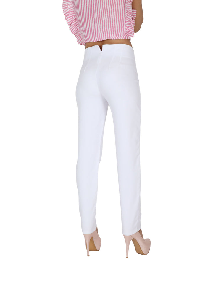 Pantalón Pao Fashion Blanco con Pinzas para Mujer