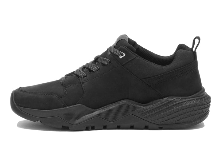 Tenis Caterpillar color negro para hombre con suela gruesa y acabado mate.