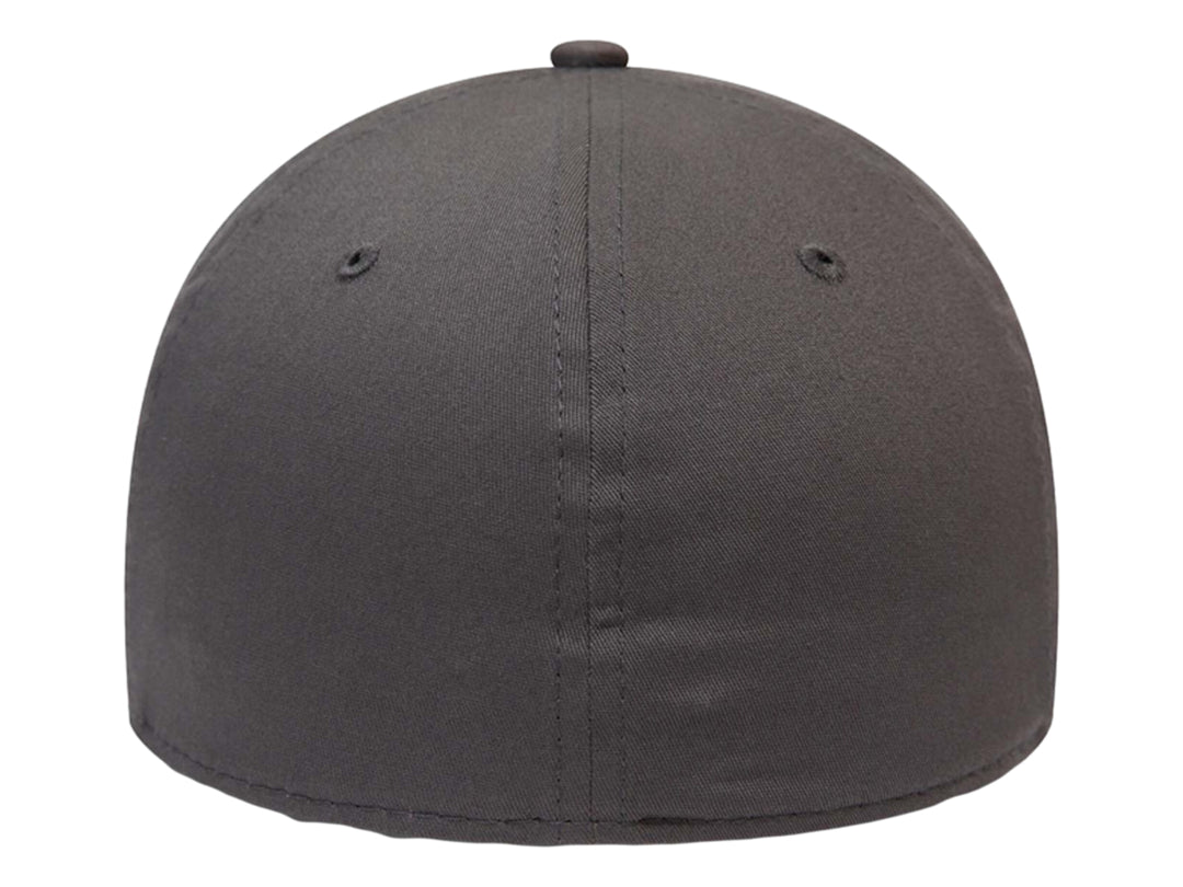Gorra New Era de color gris oscuro con el logotipo bordado de los Los Angeles Lakers en amarillo y púrpura.
