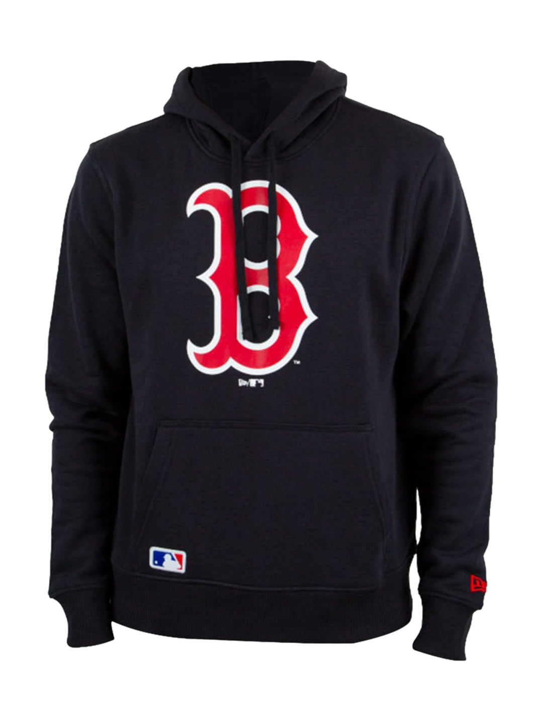 Sudadera con capucha color navy de New Era con el logotipo de Boston Red Sox en el centro.