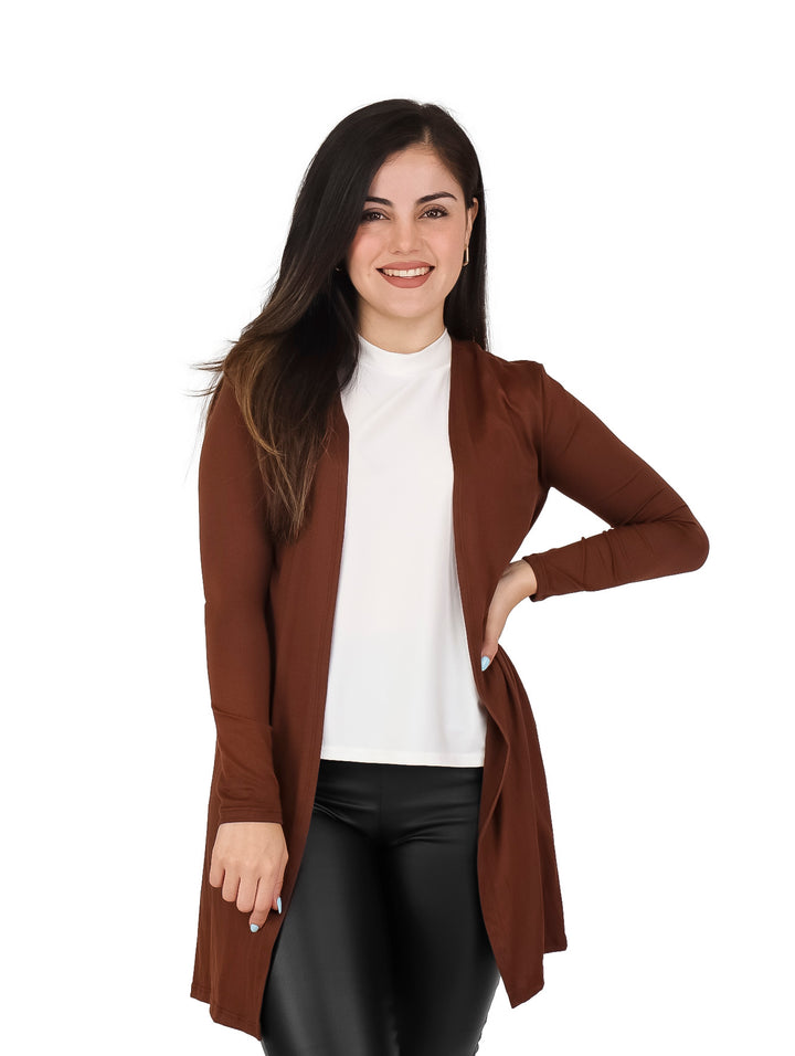 Cardigan Fashion Teens Café para Mujer