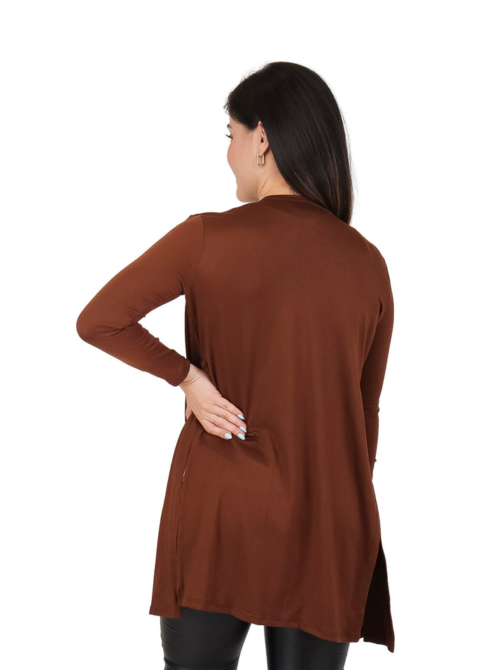 Cardigan Fashion Teens Café para Mujer