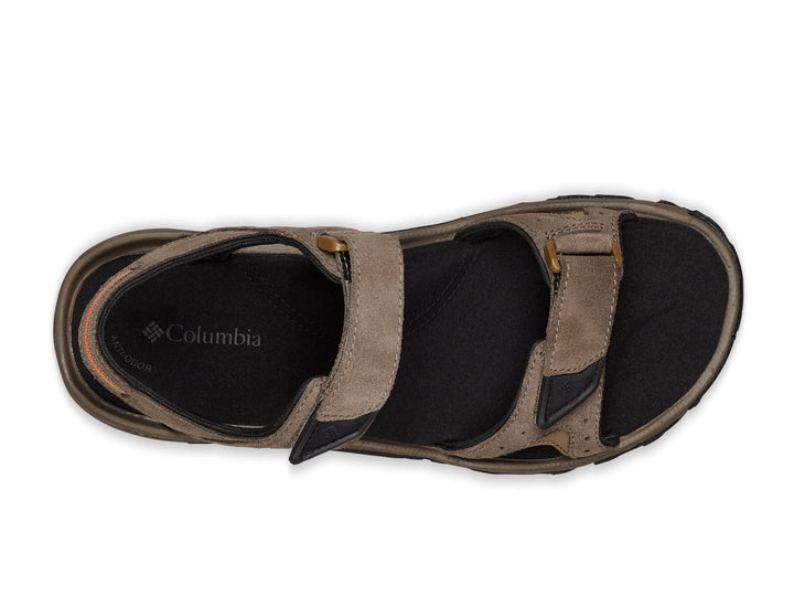 Sandalias Columbia Santiam 2 Strap para hombre en color marrón con suela negra y detalles naranjas.