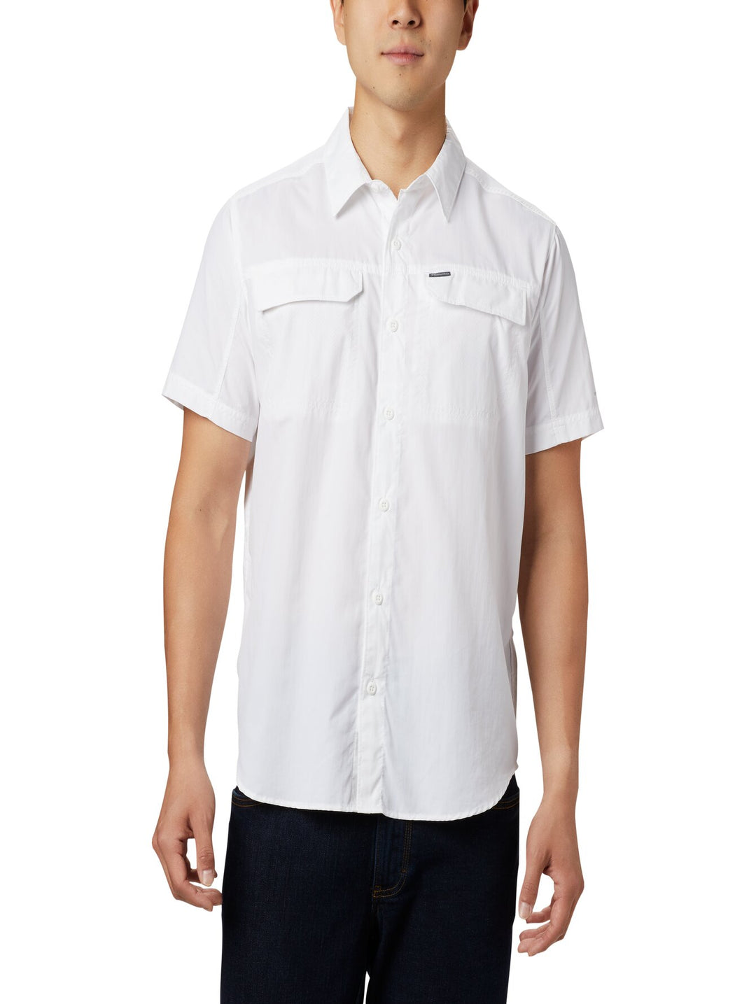 Camisa Columbia Silver Ridge Manga Corta Blanca para Hombre