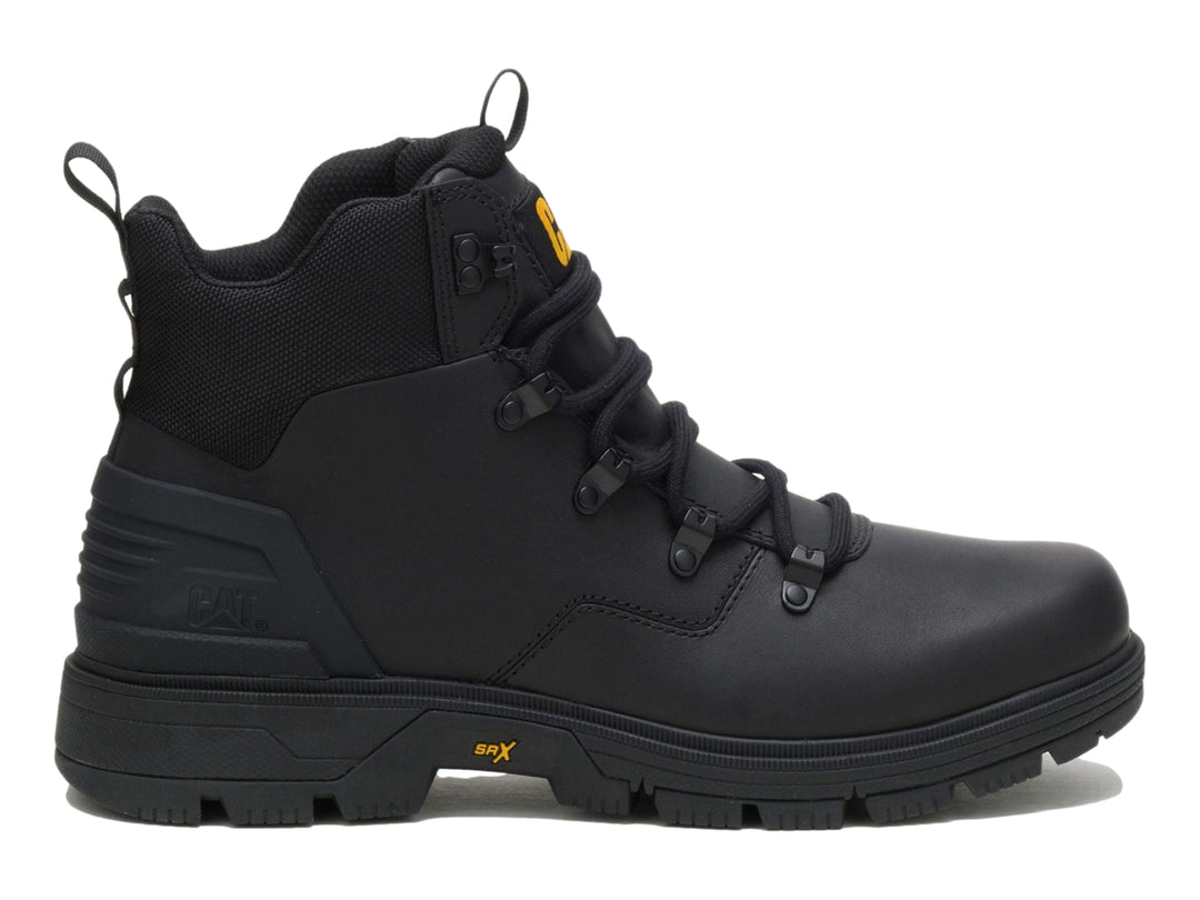 Bota de senderismo Caterpillar Leverage Hiker en color negro para hombre con suela robusta.