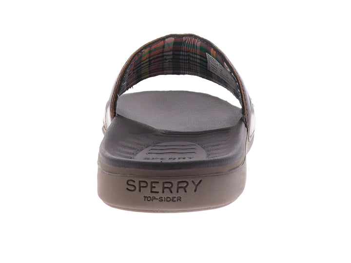 Sandalias Sperry Brown Plushwave Dock Slide de Cuero para Hombre