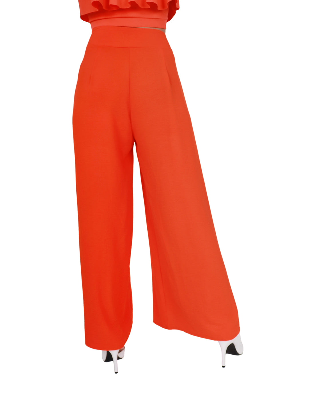 Pantalón Ancho Juliana Favela Color Naranja para Mujer