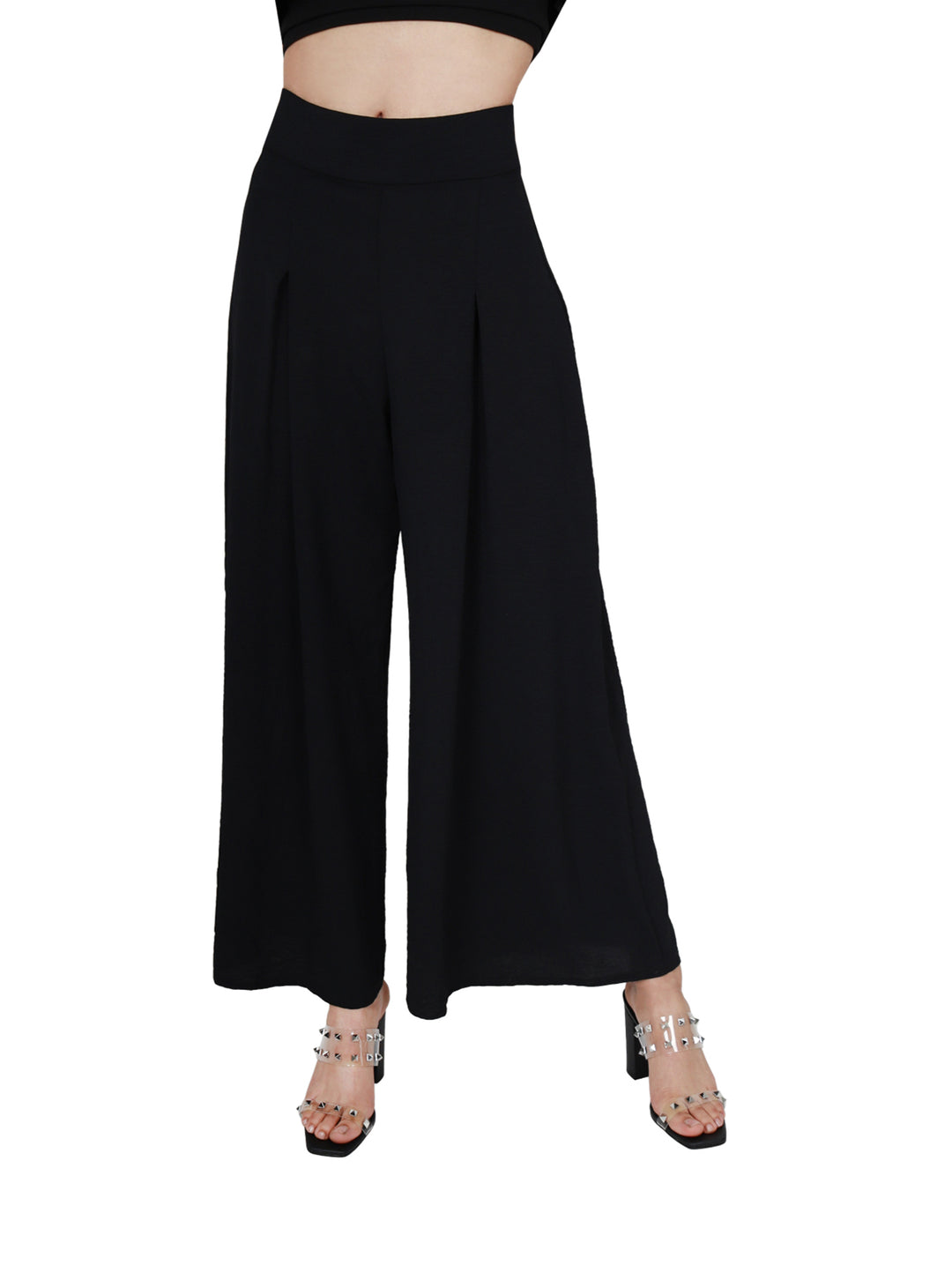 Pantalón Ancho Juliana Favela Negro para Mujer