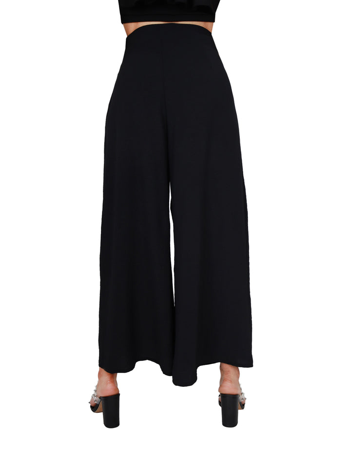 Pantalón Ancho Juliana Favela Negro para Mujer