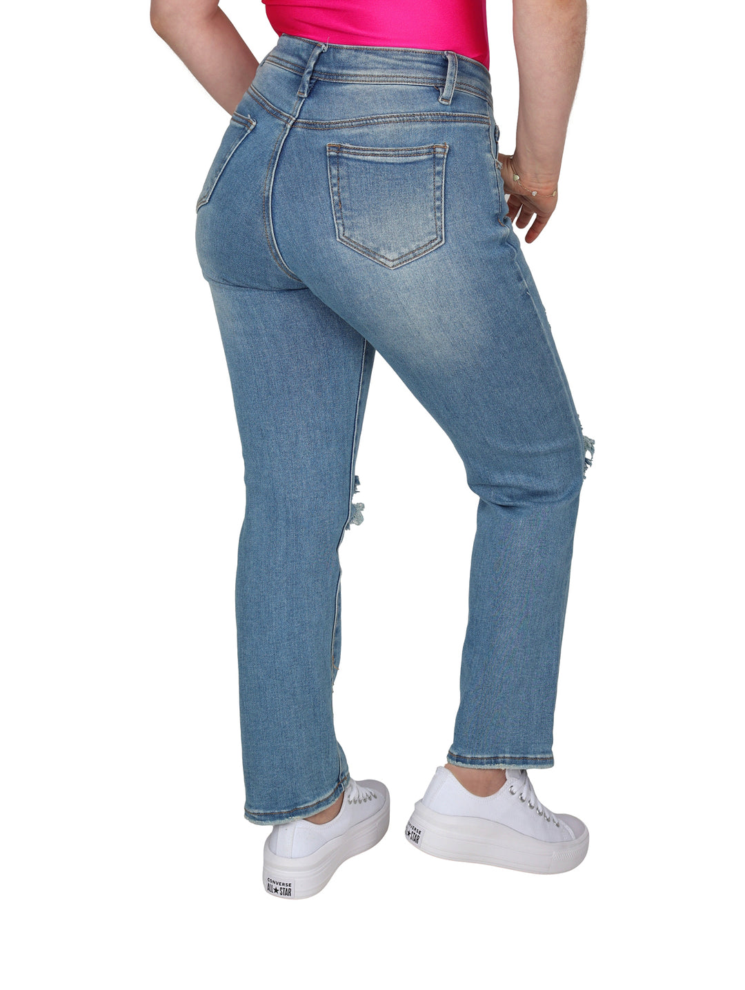 Jeans NYD Destruction Color Stone Claro para Mujer