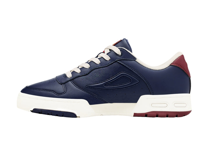 Tenis FILA LNX-100 color azul marino con suela blanca y detalles en color vino.
