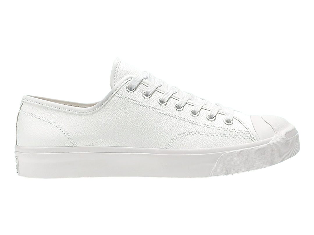 Tenis Converse Jack Purcell color blanco, estilo casual y bajo, fabricados en lona.