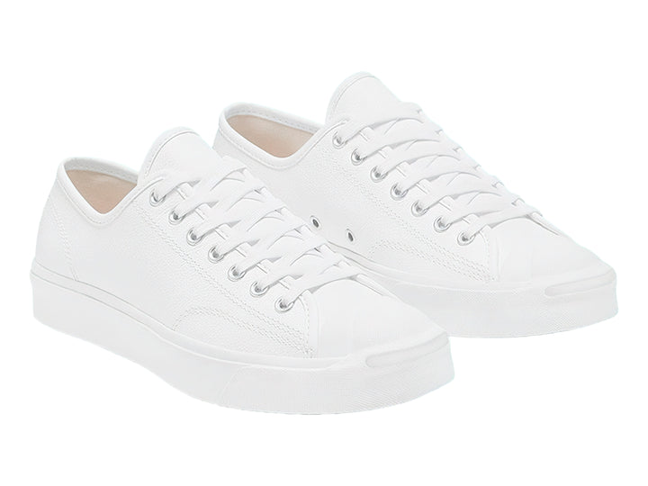 Tenis Converse Jack Purcell color blanco, estilo casual y bajo, fabricados en lona.