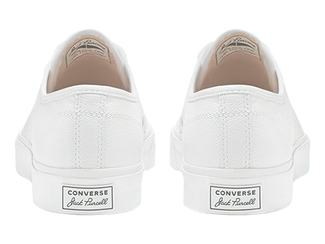 Tenis Converse Jack Purcell color blanco, estilo casual y bajo, fabricados en lona.