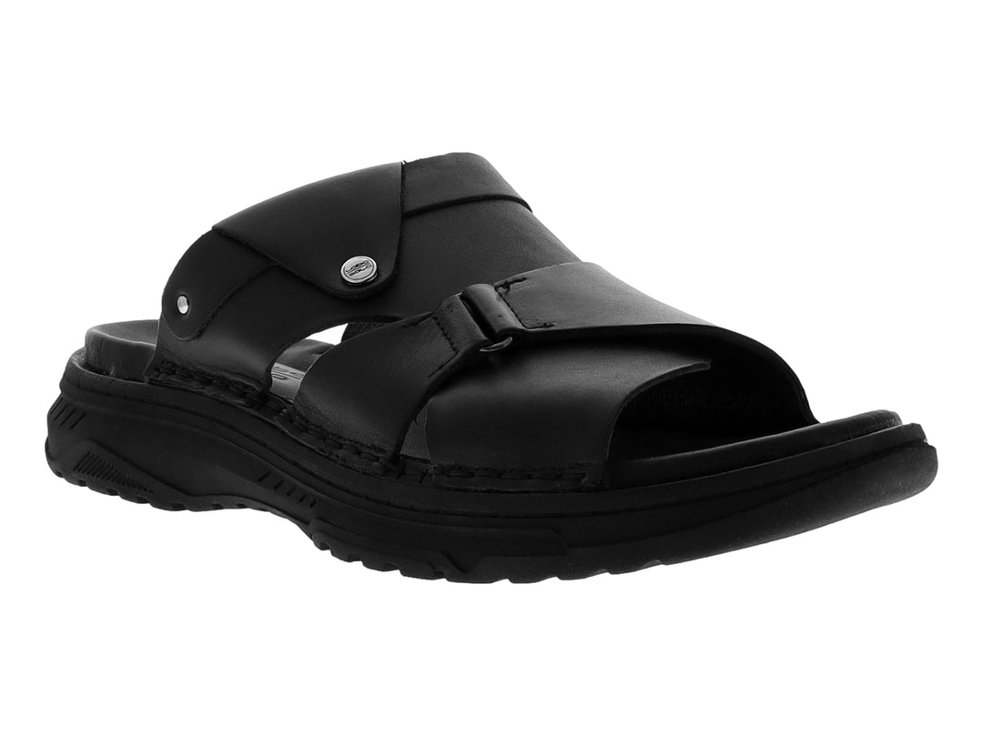 Sandalia para Hombre de color negro con correas ajustables y suela gruesa.