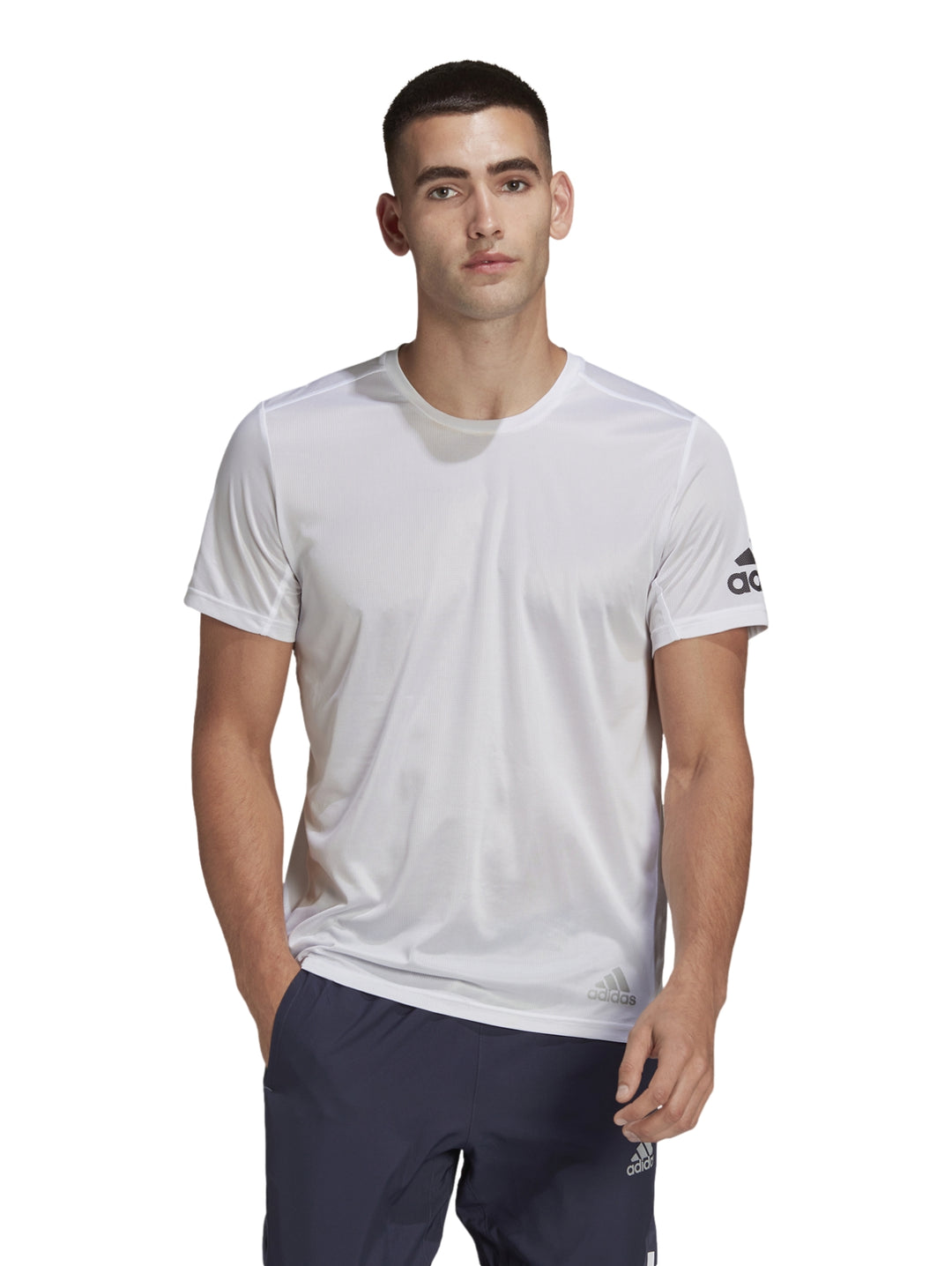 Playera Adidas Run It Tee Blanca para Hombre