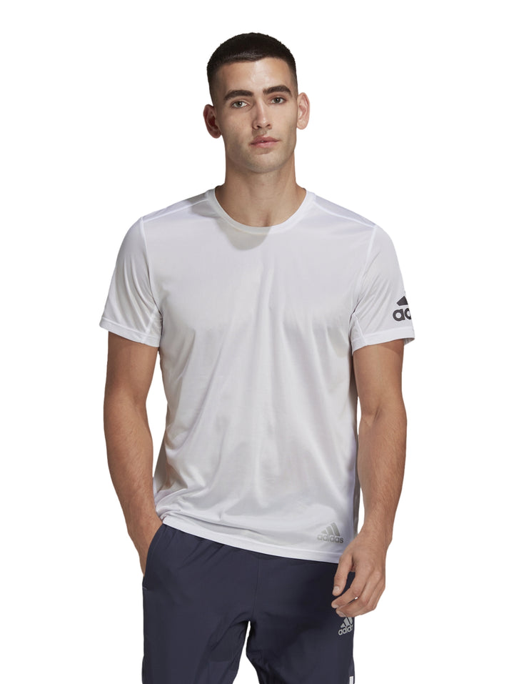 Playera Adidas Run It Tee Blanca para Hombre