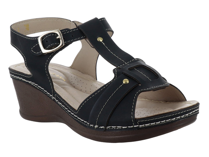 Sandalias Plataforma Meli&amp;Ana Olmeca Negro para Mujer