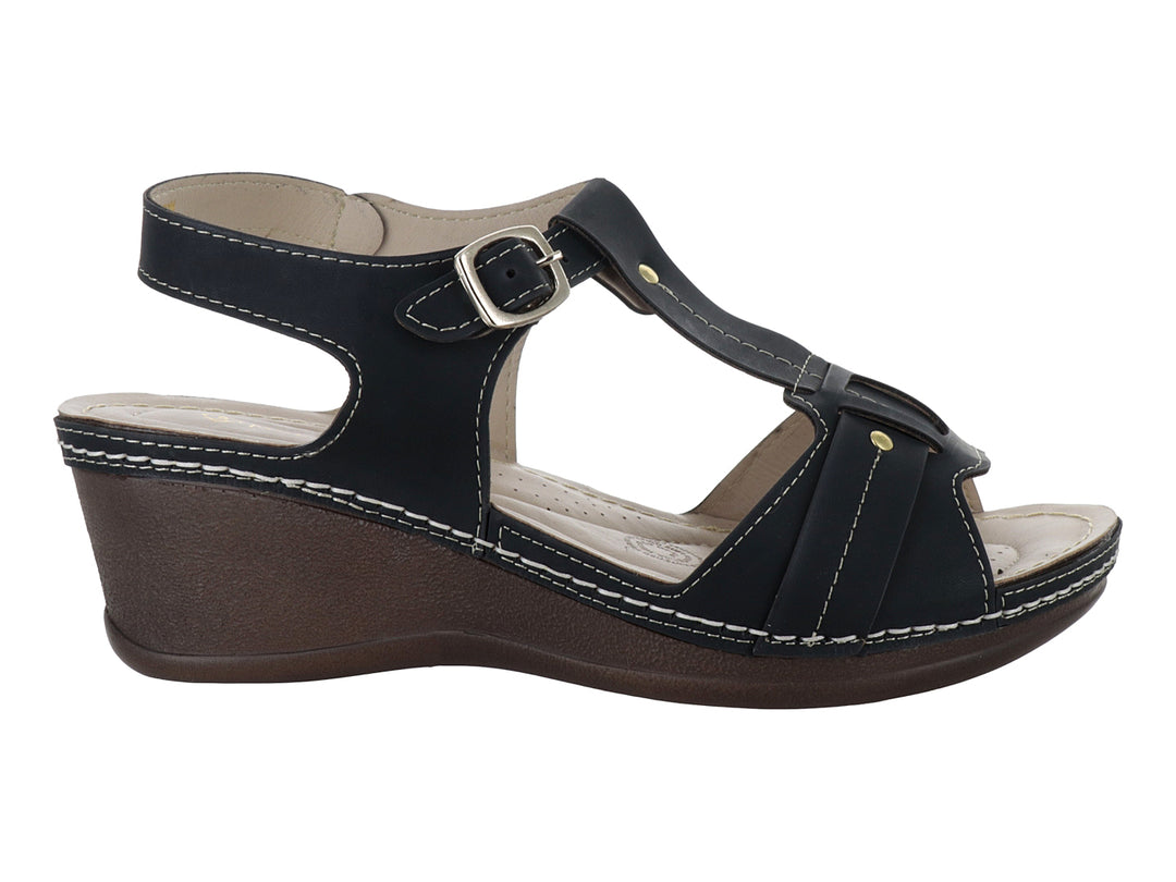 Sandalias Plataforma Meli&amp;Ana Olmeca Negro para Mujer