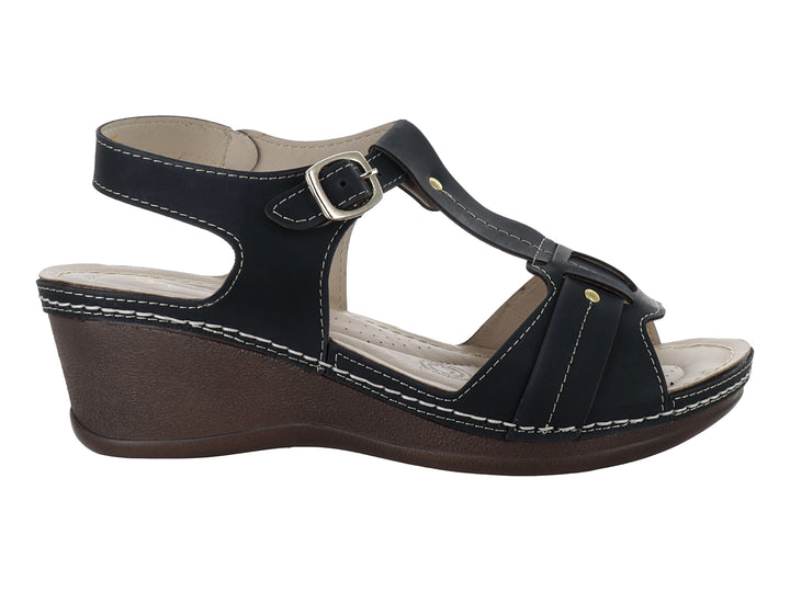 Sandalias Plataforma Meli&amp;Ana Olmeca Negro para Mujer