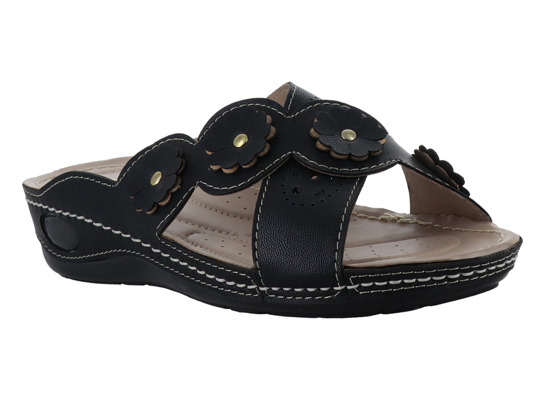 Sandalias Plataforma Confort Meli&amp;Ana Color Negro para Mujer