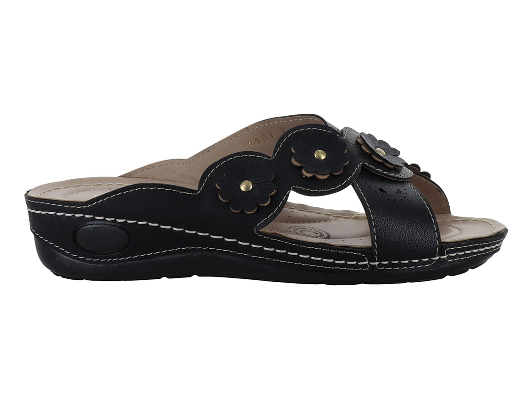Sandalias Plataforma Confort Meli&amp;Ana Color Negro para Mujer