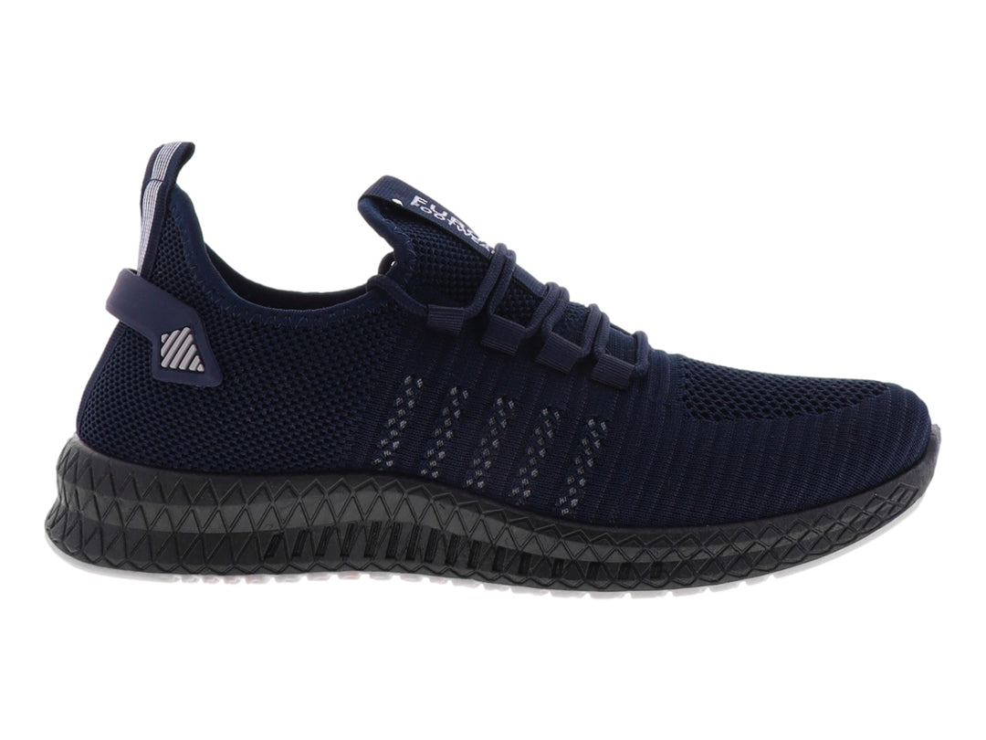 Tenis deportivos Furor color azul marino con suela negra texturizada para hombre.
