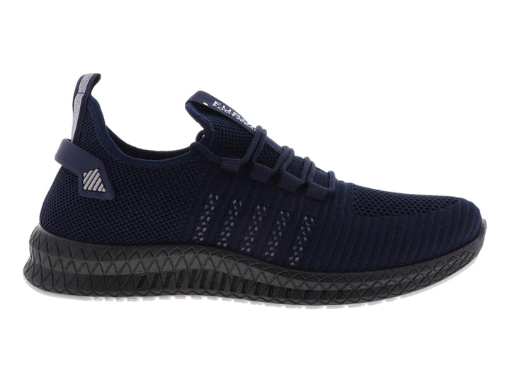 Tenis deportivos Furor color azul marino con suela negra texturizada para hombre.
