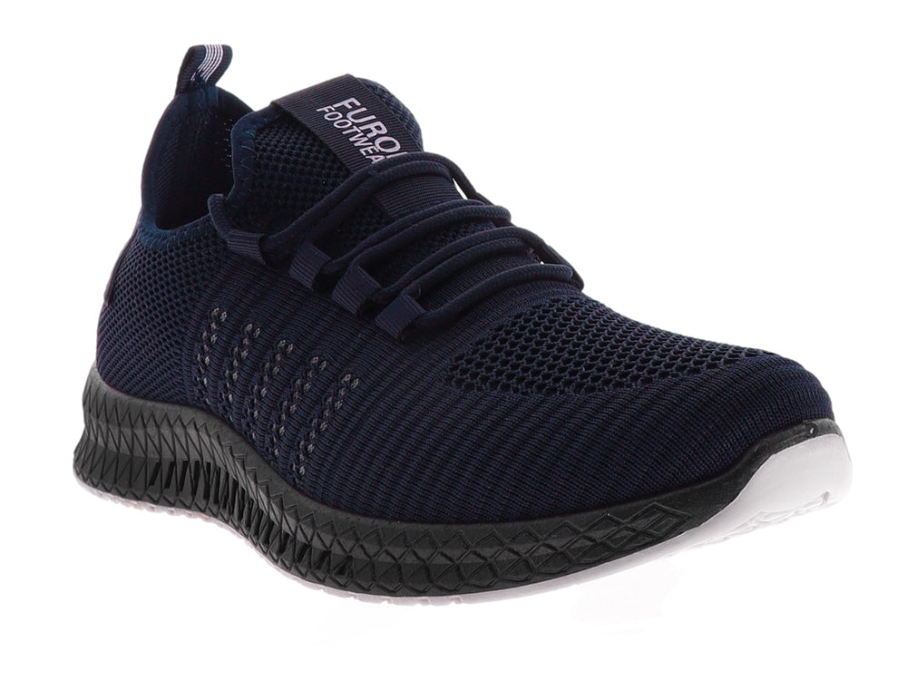 Tenis deportivos Furor color azul marino con suela negra texturizada para hombre.