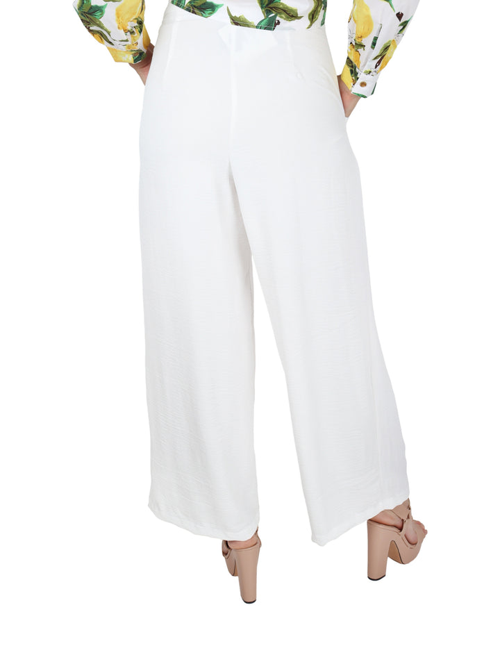 Pantalón Ancho Apparel Blanco para Mujer