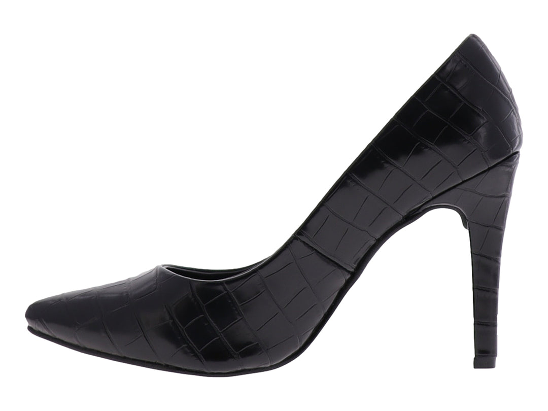 Zapatillas Luna Rosa Negro Efecto Croco