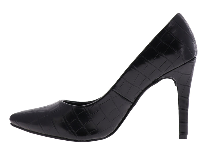 Zapatillas Luna Rosa Negro Efecto Croco