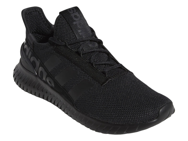 Tenis deportivos Adidas Kaptir 2.0 en color negro, vista lateral sobre fondo blanco.