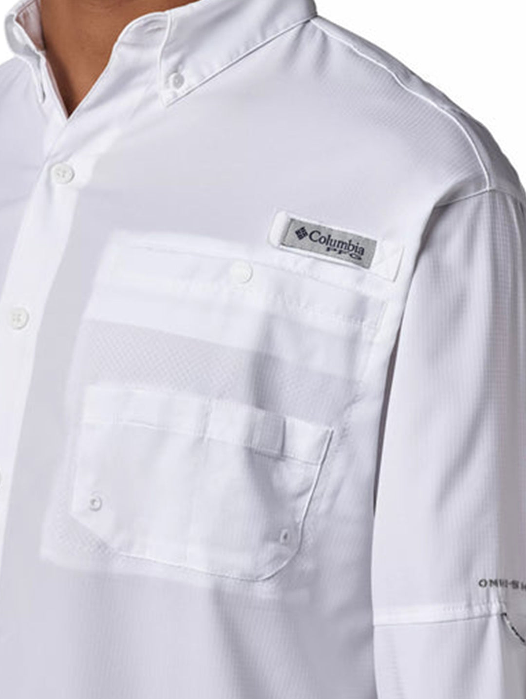 Camisa Columbia Tamiami II Manga Larga Blanca para Hombre