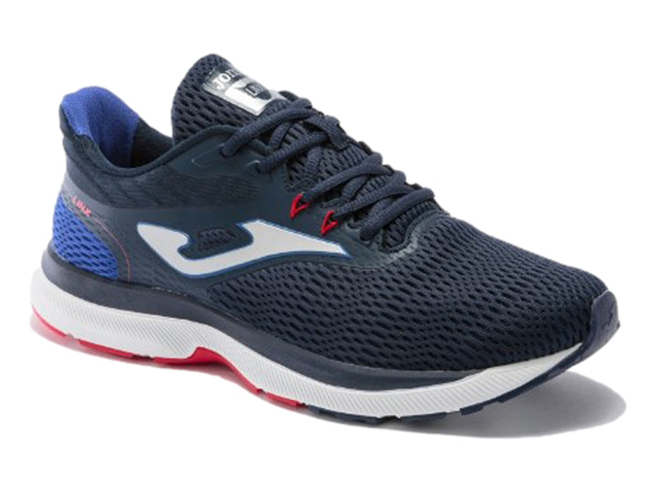 Tenis deportivos Joma Linx color azul marino con suela blanca y detalles rojos para hombre.