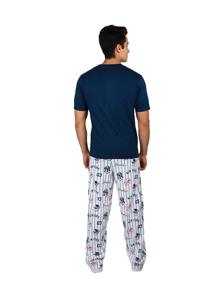 Pijama Pantalón Largo FEXPRO New York Yankees Blanco para Hombre