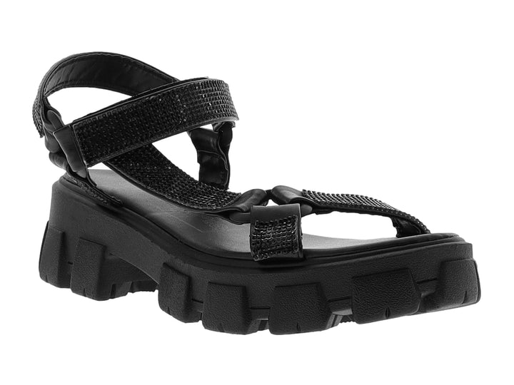 Sandalias Gladiador Furor Negro para Mujer