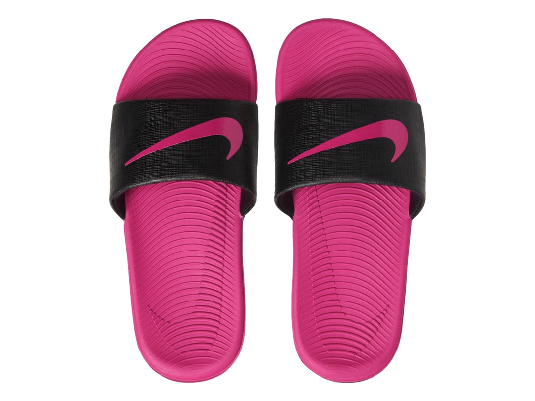 Sandalias Nike Kawa Slide Negro y Rosa para Niña