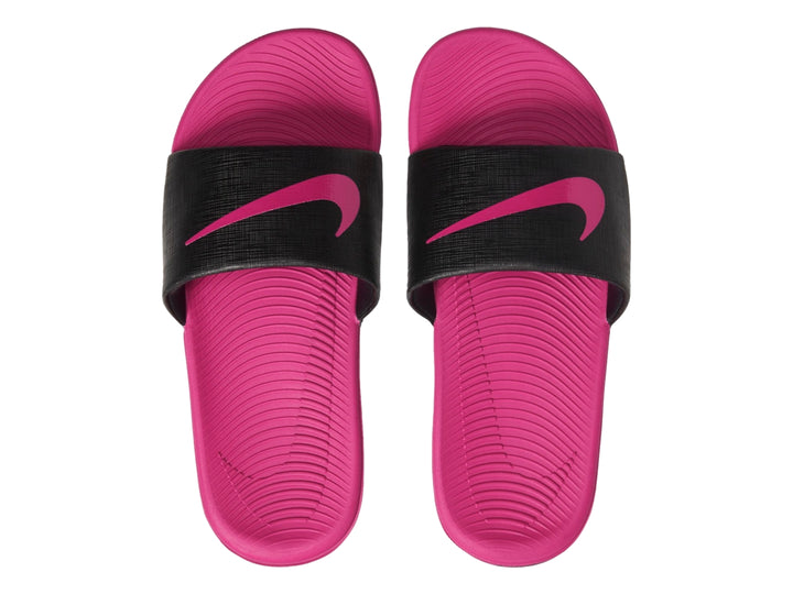 Sandalias Nike Kawa Slide Negro y Rosa para Niña